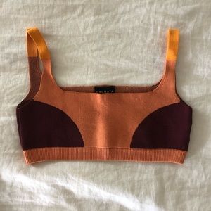 Nagnata Peach Color Block Bralette S/M